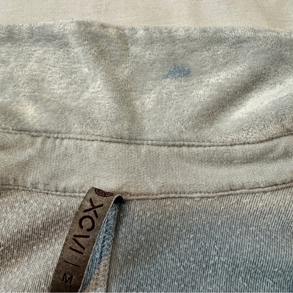 XCVI Medium Gray Velvet & Suede Feel Tunic Top ~ Minimalist Lagenlook Casual - Picture 4 of 8